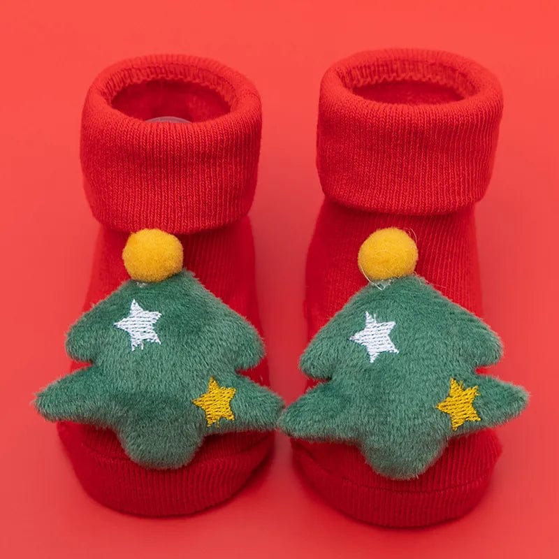 Showlu Fashion Store Autumn-6 / 0-1Years S Christmas Baby Socks Baby Boys Girls Spring Autumn Winter Anti Slip Socks Infant Newborn Soft Cotton Floor Sock Cartoon Shoes