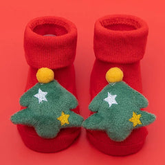 Showlu Fashion Store Autumn-6 / 0-1Years S Christmas Baby Socks Baby Boys Girls Spring Autumn Winter Anti Slip Socks Infant Newborn Soft Cotton Floor Sock Cartoon Shoes