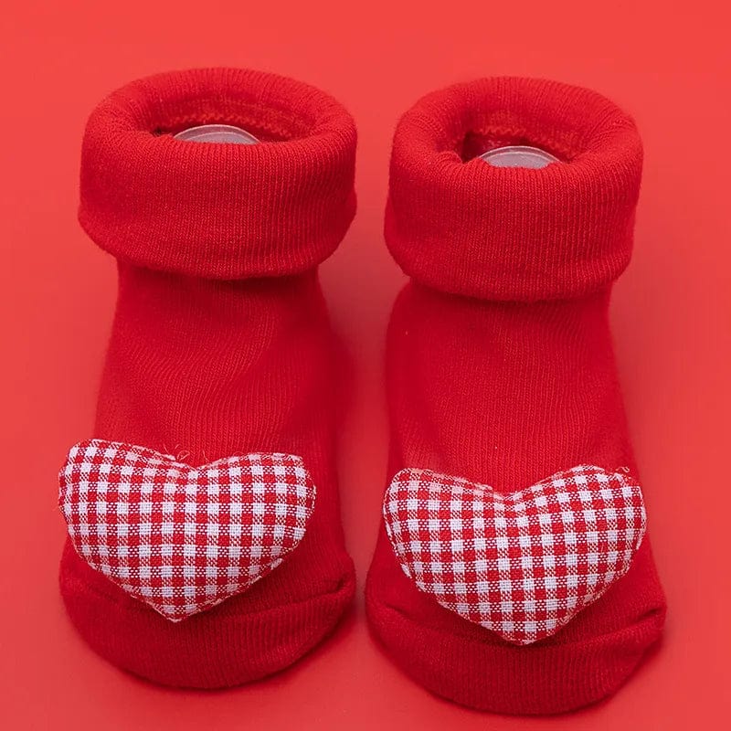 Showlu Fashion Store Autumn-7 / 0-1Years S Christmas Baby Socks Baby Boys Girls Spring Autumn Winter Anti Slip Socks Infant Newborn Soft Cotton Floor Sock Cartoon Shoes