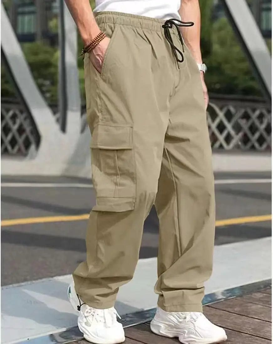 SHOWLU FASHION STORE Autumn new multi pocket workwear pants, men's pants, straight tube multifunctional men's casual pants, oversized men's pants