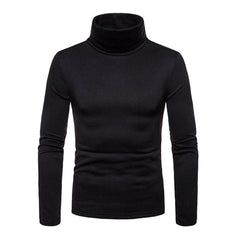 SHOWLU FASHION STORE Autumn Winter Mens Turtleneck Sweaters Casual Thermal Long Sleeve Slim Fit Pullovers Stretch Basic Tops Sweatshirt Jumper TShirt