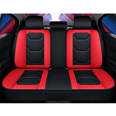  Showlu Fashion Store B-Red Universal Car Front Seat Covers PU Leather Seats Cover Waterproof Non-slip Seat Cushion Cover Luxury Upgrade for Auto Truck SUV