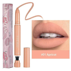  Showlu Fashion Store B01 Nude Brown Lipliner Pen Waterproof Sexy Red Matte Contour Tint Lipstick Lasting Non-stick Cup Lipliner Pen Lips Makeup Cosmetic