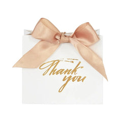 SHOWLU FASHION STORE B03 / 10Pcs 10Pcs Bowknot Thank You Candy Bags Letters Print Wedding Gift Box Package Paper Bags Christmas Birthday Party Favor