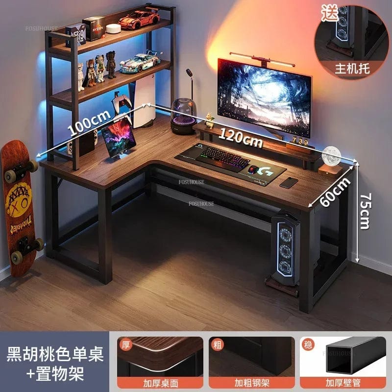 SHOWLU FASHION STORE B2 120x100cm left European Rental Room Desktop Computer Desks Creative Bedroom Furniture Corner PC Desk Durable Home Study L-shaped Office Table