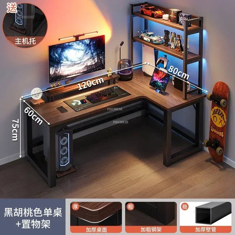 SHOWLU FASHION STORE B2 120x80cm right European Rental Room Desktop Computer Desks Creative Bedroom Furniture Corner PC Desk Durable Home Study L-shaped Office Table