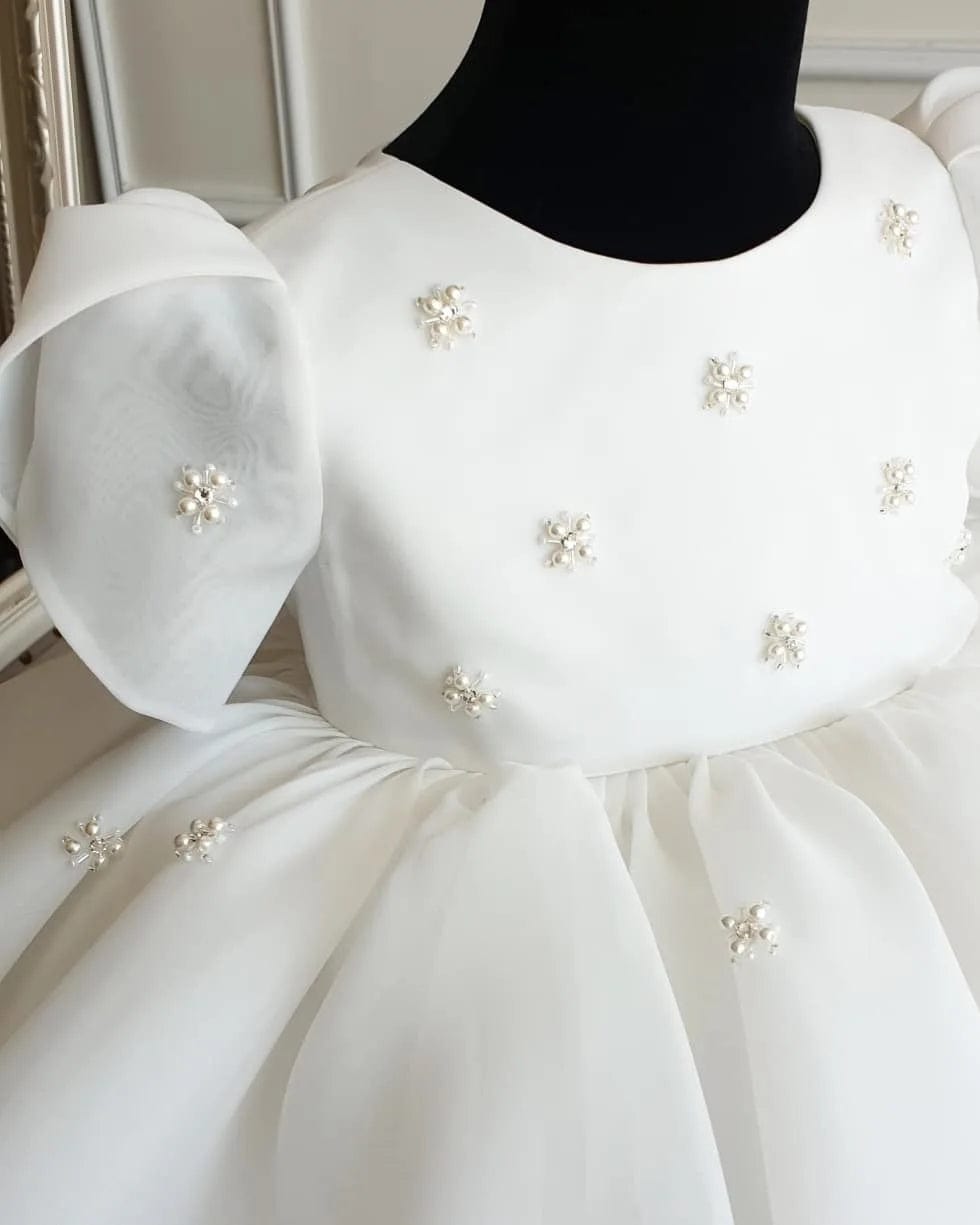 SHOWLU FASHION STORE Baby 1st Birthday Party Wedding Dress Pearl Princess Girls Dress Lace Kids Dresses For Girl Baby Baptism Dress Teenage Ball Gown