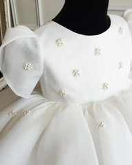 SHOWLU FASHION STORE Baby 1st Birthday Party Wedding Dress Pearl Princess Girls Dress Lace Kids Dresses For Girl Baby Baptism Dress Teenage Ball Gown