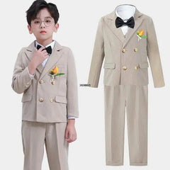 Showlu Fashion Store Baby Boys 1 Year Luxurious Birthday Dress Kids Graduation Event Photograph Suit Children Formal Wedding Performance Tuxedo Set