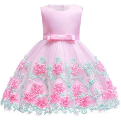 Showlu Fashion Store Baby Kids Tutu Birthday Princess Party Dress for Girls Infant Lace Children Elegant Dress Clothing for Girl Baby Girls Clothes