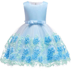 Showlu Fashion Store Baby Kids Tutu Birthday Princess Party Dress for Girls Infant Lace Children Elegant Dress Clothing for Girl Baby Girls Clothes