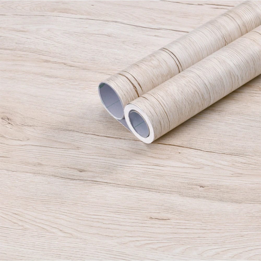 SHOWLU FASHION STORE BAI  XIANG MU / 40cm  x300cm PVC Waterproof Self Adhesive Wallpaper Wall in Rolls Furniture Cabinets Vinyl Decorative Film Wood Grain Stickers For Home Decor