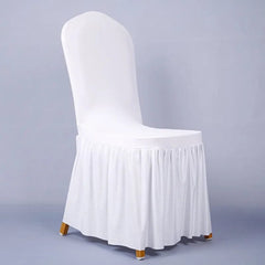  Showlu Fashion Store Banquet Chair Cover High Quality Hotel Wedding Chair Cover Adjustable Spandex Chair Cover