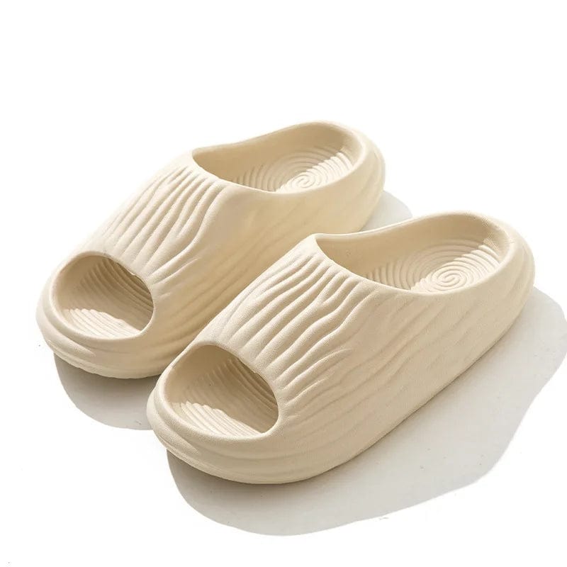  Showlu Fashion Store Beige / 44-45(fit 43-44) Couple Non Slip EVA Soft Sole Slippers Women Summer Beach Sandals Bathroom Home Flat Shoes Indoor & Outdoor Slippers for Men