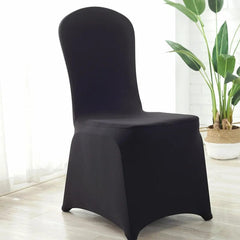 Showlu Fashion Store Black / 100pcs 2/6/10/50/100Pcs Wedding Chair Covers Spandex Stretch Slipcover for Restaurant Banquet Hotel Dining Party Universal Chair Cover