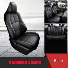  Showlu Fashion Store Black 2019 Luxury Full Set Car Seat Cover For Select Toyota Corolla Gasoline/Hybrid 2020-2024 Faux Leather Custom  Seat Cushion Auto Parts