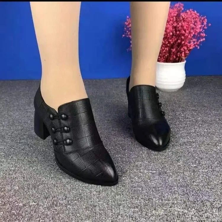  Showlu Fashion Store black / 35 Womens shoes autumn 2023 new soft leather fashion embossed double breasted platform women shoes mothers shoes low upper shoes