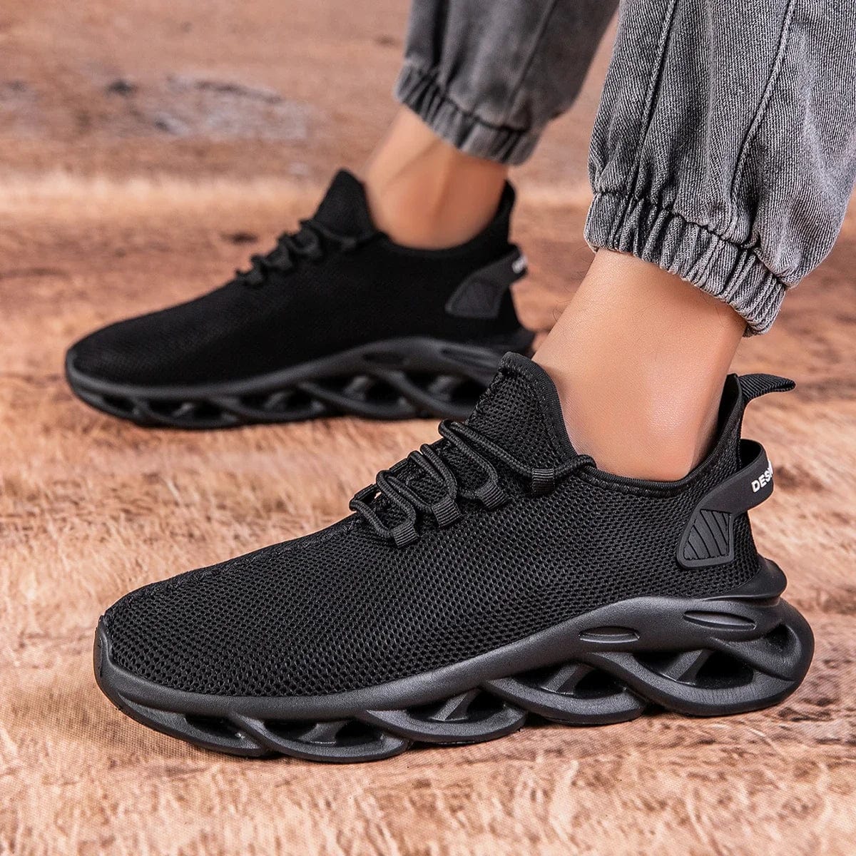 SHOWLU FASHION STORE Black / 39 Black Shoes Men Casual Sneakers Mesh Breathable Shoes Male Running Trainers Sports Shoes Lightweight Comfortable Sneakers Men