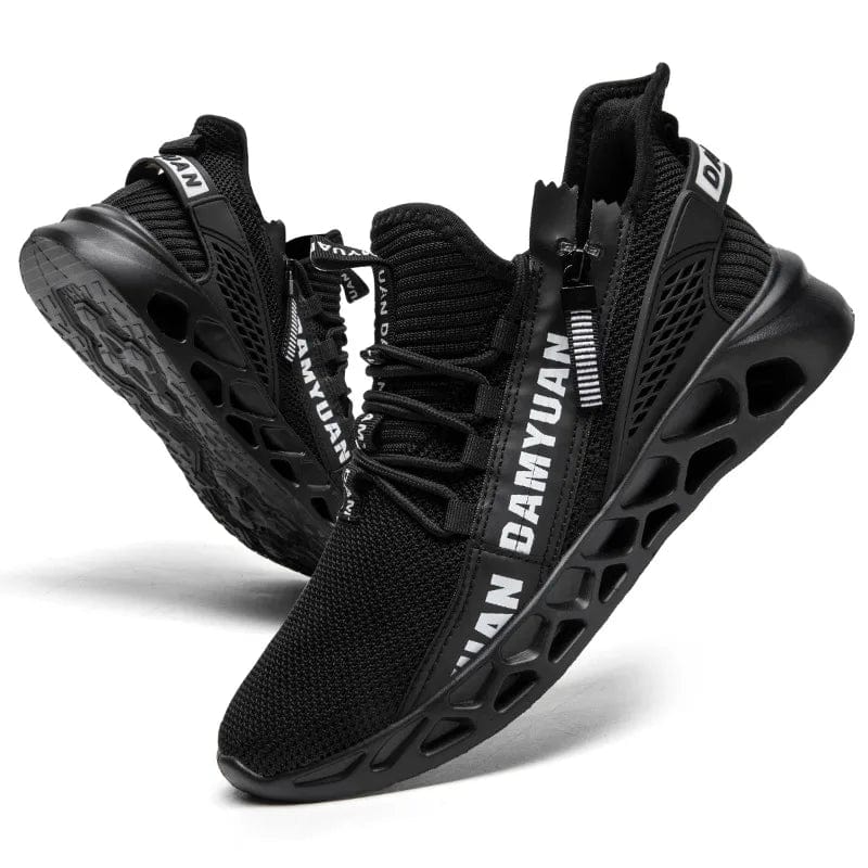 SHOWLU FASHION STORE Black / 40 Fujeak Breathable Running Shoes for Men Mesh Summer Lace-Up Outdoor Platform Walking Sports Sneakers Zapatillas De Deporte