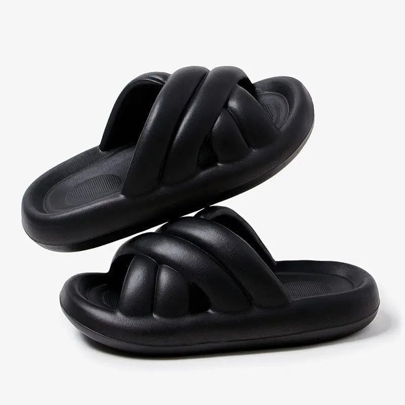  Showlu Fashion Store Black / 44-45(fit43-44) High Quality Couple Soft Sole Platform Slippers For Women Summer Bathroom Beach Slides Men Ultra-Light Slipper Outdoor Sandals