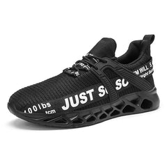 SHOWLU FASHION STORE black / 46 Shoes for Men Lightweight Blade Sole Men Sneakers Breathable Comfortable Running Shoes Outdoor Fitness Training Sports Shoes