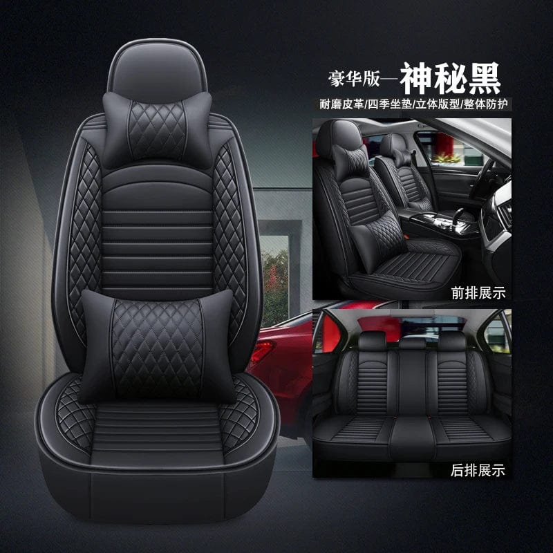 Showlu Fashion Store Black 5 seats 1 Artificial Leather Luxury 3D Car Seat Cover Is Suitable for CHEVROLET Cruze Blazer Captiva Camaro Aveo Malibu Equinox Interior