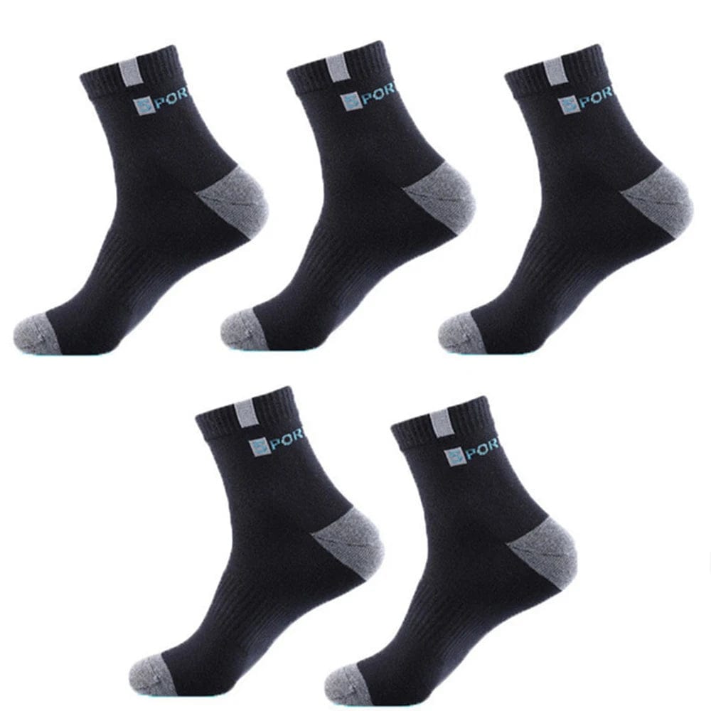 Showlu Fashion Store black 5Pairs Men Bamboo Fiber Autumn Winter Men Socks Breathable Cotton Sports Sock Breathable Deodorant Business Socks Size 37-43