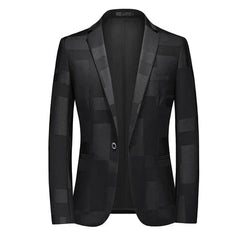 SHOWLU FASHION STORE Black / Asian L is US 2XS 2023 Fashion New Men's Casual Boutique Business Personalized Printing Slim Fit Blazers Jacket Suit Dress Coat Large Size 6XL