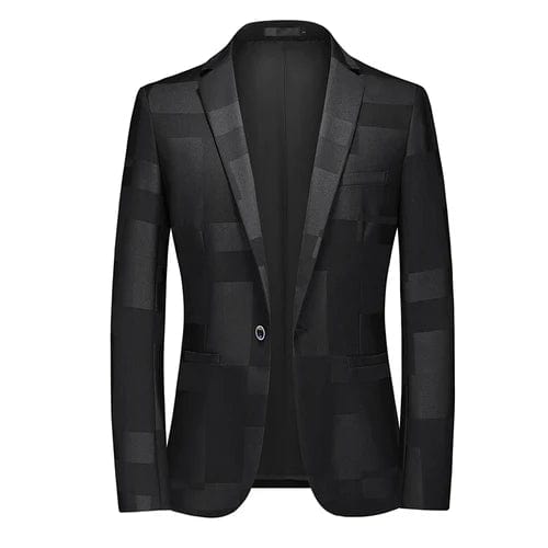  Showlu Fashion Store Black / Asian M is Eur XS Fashion New Men's Casual Boutique Business Personalized Printing Slim Fit Blazers Jacket Suit Dress Coat Large Size 6XL