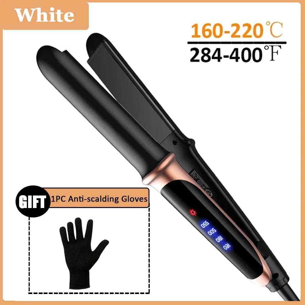  Showlu Fashion Store Black / AU Professional Beauty Hair Tools Hair Straightener Curler Flat Iron Negative Ion Infrared LED Display Hair Straighten Curling Iron