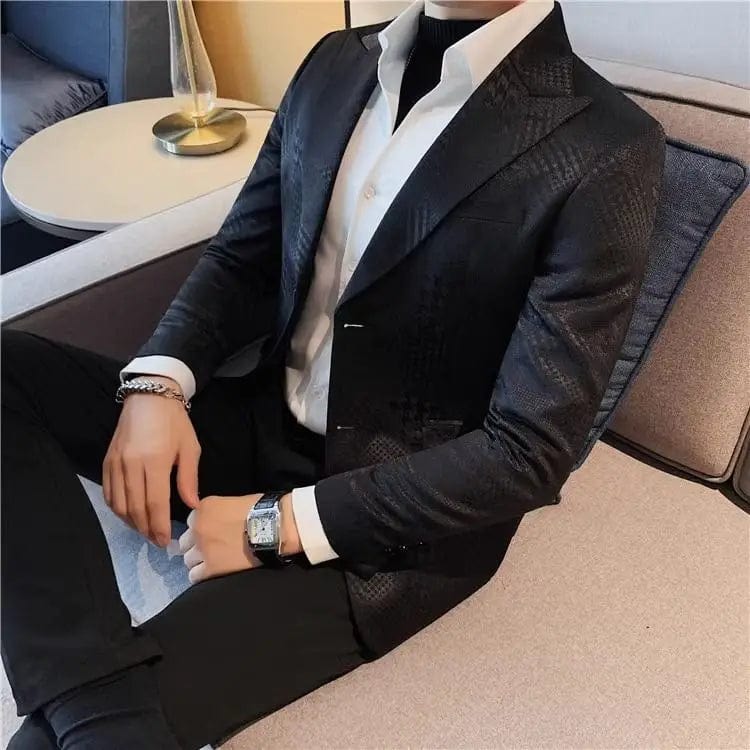 SHOWLU FASHION STORE Black Blazer / M Single Breasted Male Blazer Party Pink Coat Men's Suit Jackets Vintage Fashion Luxury Designer High Quality Fashionable