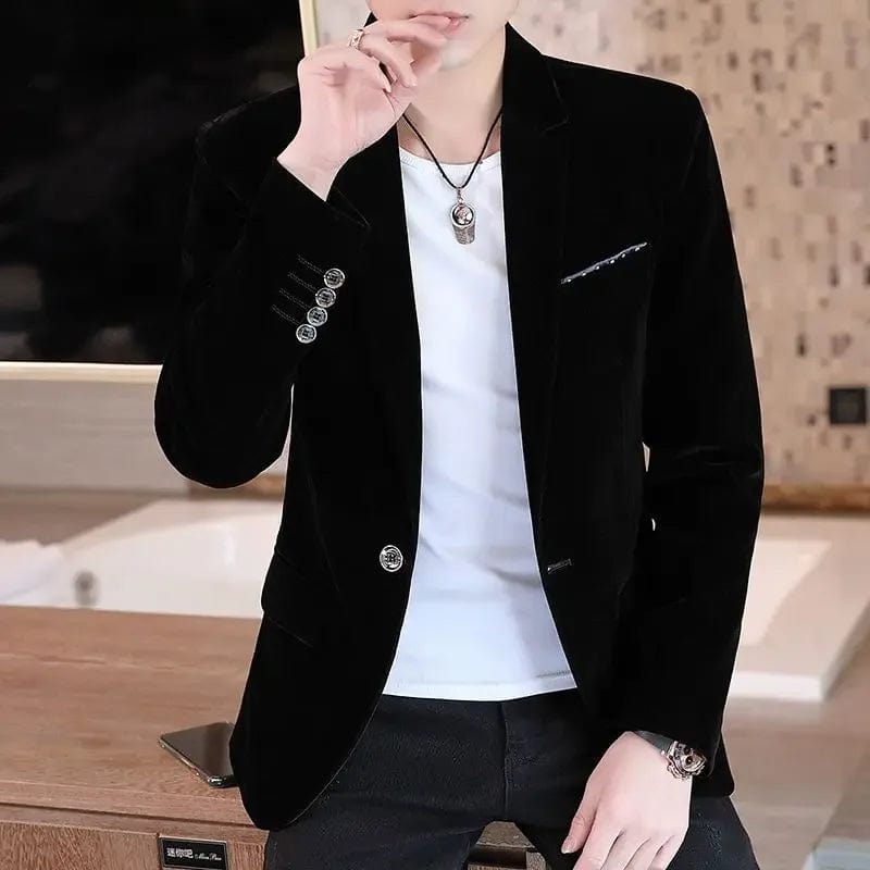 SHOWLU FASHION STORE Black Blazer / XL Male Blazer Slim Fit Men's Suit Jackets Single Breasted Thin Party Coat Casual Fashion 2024 Luxury Designer Fashionable Summer