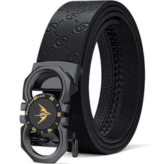  Showlu Fashion Store Black  C / 110cm Men's formal automatic buckle belt casual and personalized belt fashionable and versatile high-end belt