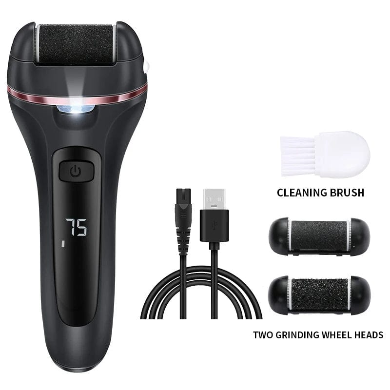 SHOWLU FASHION STORE Black / CHINA 3 Heads Electric Foot File Callus Remover Professional Pedicure Machine Tools Rechargeable Waterproof Heel Dead Skin Scrubber