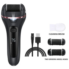 SHOWLU FASHION STORE Black / CHINA Electric Callus Remover Professional Foot File Grinder Pedicure Machine Rechargeable Heel Cracked Dead Skin Scrubber 3 Heads