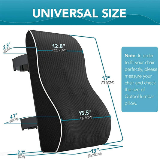 SHOWLU FASHION STORE black / CHINA Lumbar Support Pillow Memory Foam Relieve Back Pain Car Seat Waist Cushion Soft Comfortable For Office Home Car