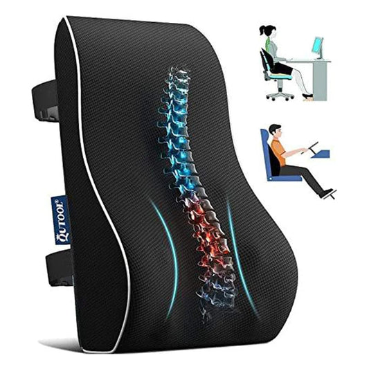 SHOWLU FASHION STORE black / CHINA Lumbar Support Pillow Memory Foam Relieve Back Pain Car Seat Waist Cushion Soft Comfortable For Office Home Car