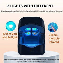 SHOWLU FASHION STORE Black LED Nail Fungus Laser Treatment Device for Cleaning Onychomycosis  USB Charge 905nm Infrared Light 470nm Blue Light Nail Salon