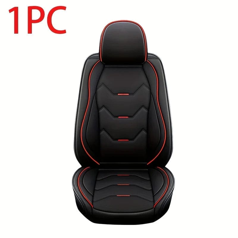  Showlu Fashion Store Black Luxury Car Seat Cover PU Leather Automobiles Seat Cushion Protector Chair Four Seasons Vehicle Interior Car Accessories