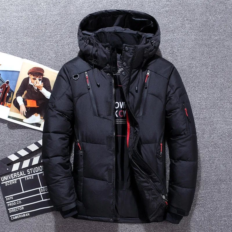 Showlu Fashion Store Black / M Casual Winter Warm Snow Jackets Men's Clothing White Duck Down Jacket Parkas Man Thicken Coats Male -20 Degree Windbreaker Park