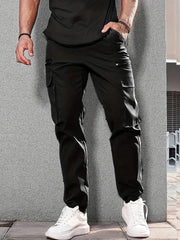 SHOWLU FASHION STORE black / M Men trousers Side Pockets Cargo Harem Pants Zipper Black Hip Hop Casual Male Joggers Trousers Fashion Casual Streetwear Pants