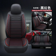 Showlu Fashion Store Black red 5 seats Artificial Leather Luxury 3D Car Seat Cover Is Suitable for CHEVROLET Cruze Blazer Captiva Camaro Aveo Malibu Equinox Interior