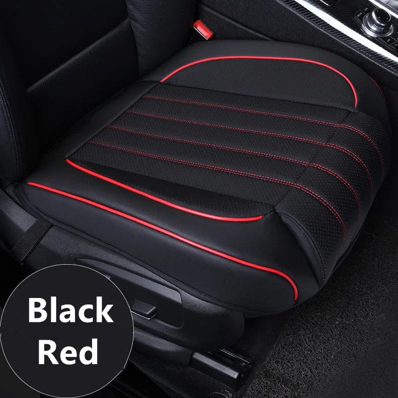  Showlu Fashion Store Black Red1pcs PU Leather Car Seat Cover Luxury Car Seat Protection Cushion Leg Support Extension Non-slip Mat Auto Accessories Universal Size