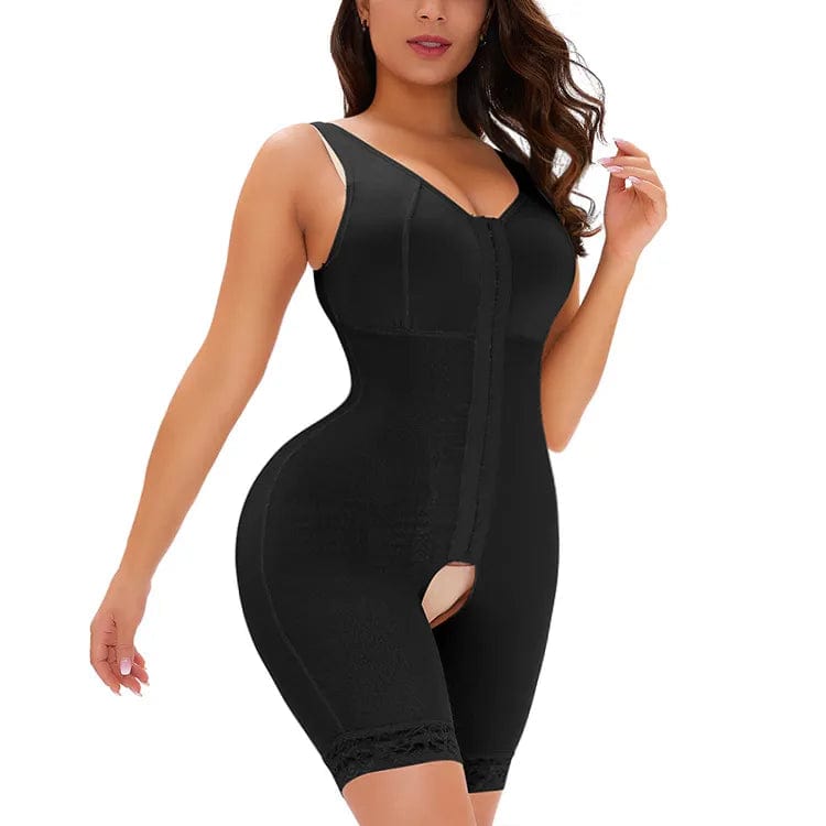  Showlu Fashion Store Black / S High Compression Full Body Shaper Women Slimming Tummy Bodysuit Butt Lifter Postpartum Shapewear Open Crotch Fajas Colombianas