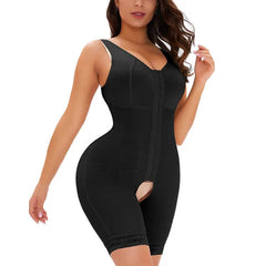  Showlu Fashion Store Black / S High Compression Full Body Shaper Women Slimming Tummy Bodysuit Butt Lifter Postpartum Shapewear Open Crotch Fajas Colombianas