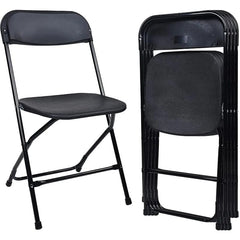 SHOWLU FASHION STORE Black-Set Of 4 / United States Folding Plastic Chair with 500-Pound Capacity,