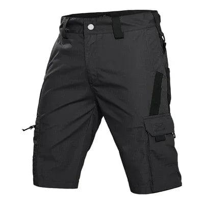 SHOWLU FASHION STORE Black shorts / XXXL(100-110KG) Mens Cargo Shorts Summer Tactical Cropped Trousers Outdoor Waterproof Multi-pocket Bermudas Pants Camo Ripstop Hiking