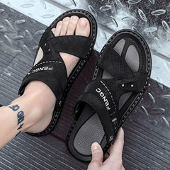  Showlu Fashion Store Black [trendy]] / EUR44 Summer Non-Slip Wear-Resistant Vietnam Sports Casual Sandals