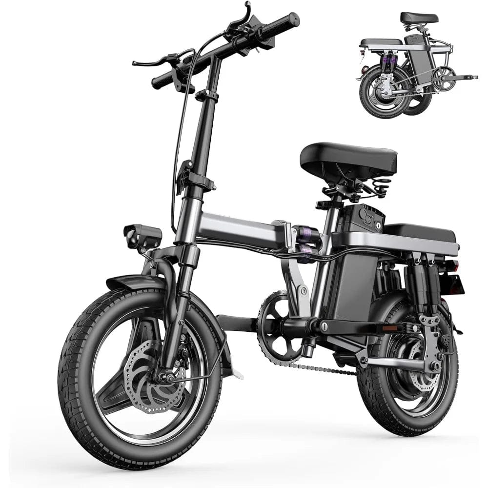 SHOWLU FASHION STORE Black / United States Electric Bike for Adults,Folding,500W Motor,Up to 25 MPH and 35 Miles Long-Range,Removable Battery,Ebike with 14" Pneumatic Tire