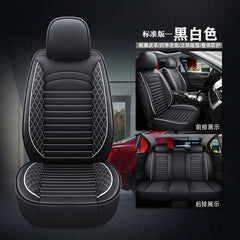 Showlu Fashion Store Black white 5 seats Artificial Leather Luxury 3D Car Seat Cover Is Suitable for CHEVROLET Cruze Blazer Captiva Camaro Aveo Malibu Equinox Interior